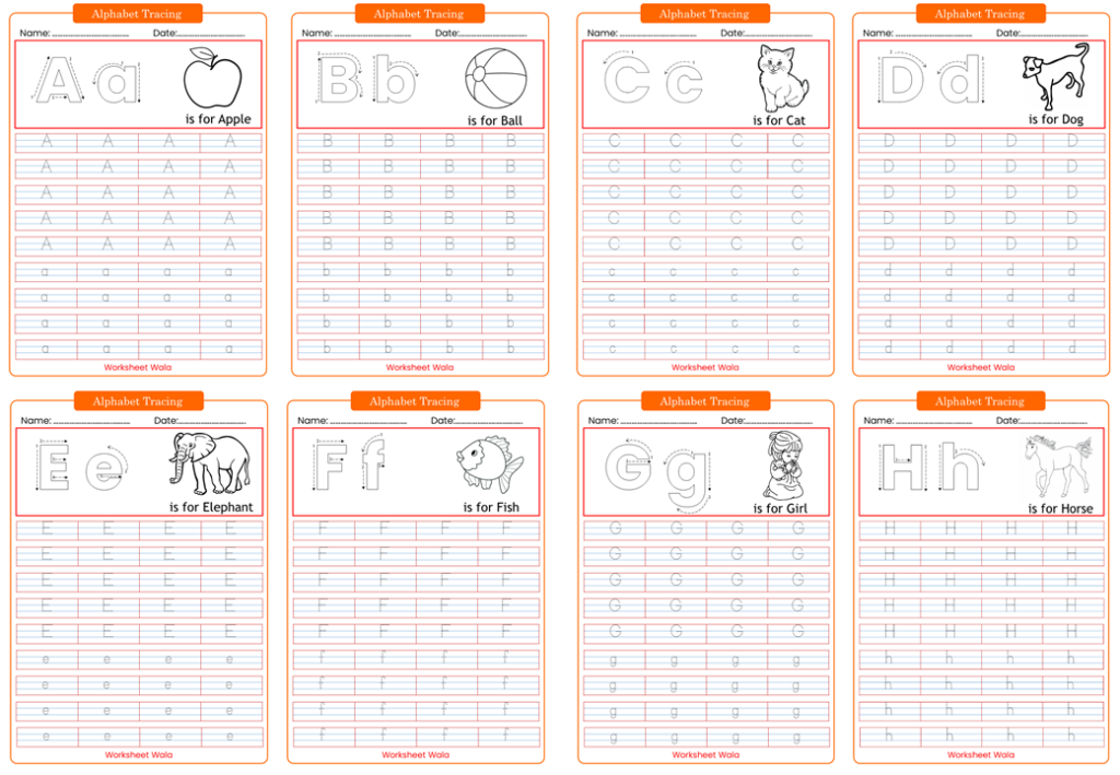 Alphabet Tracing Worksheets