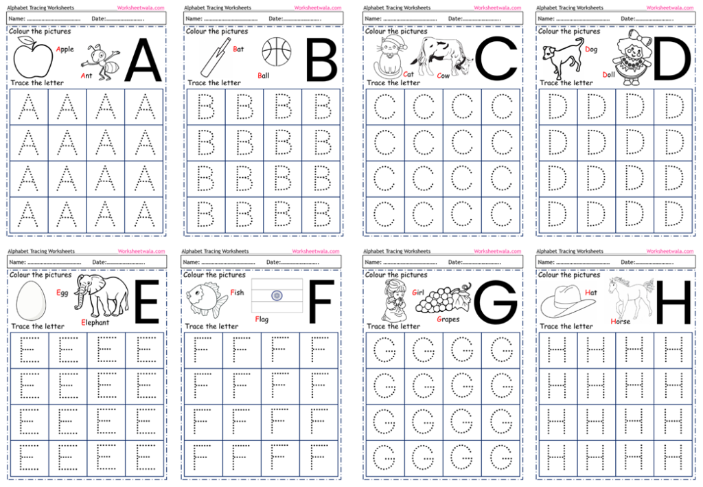 Alphabet Tracing Worksheets