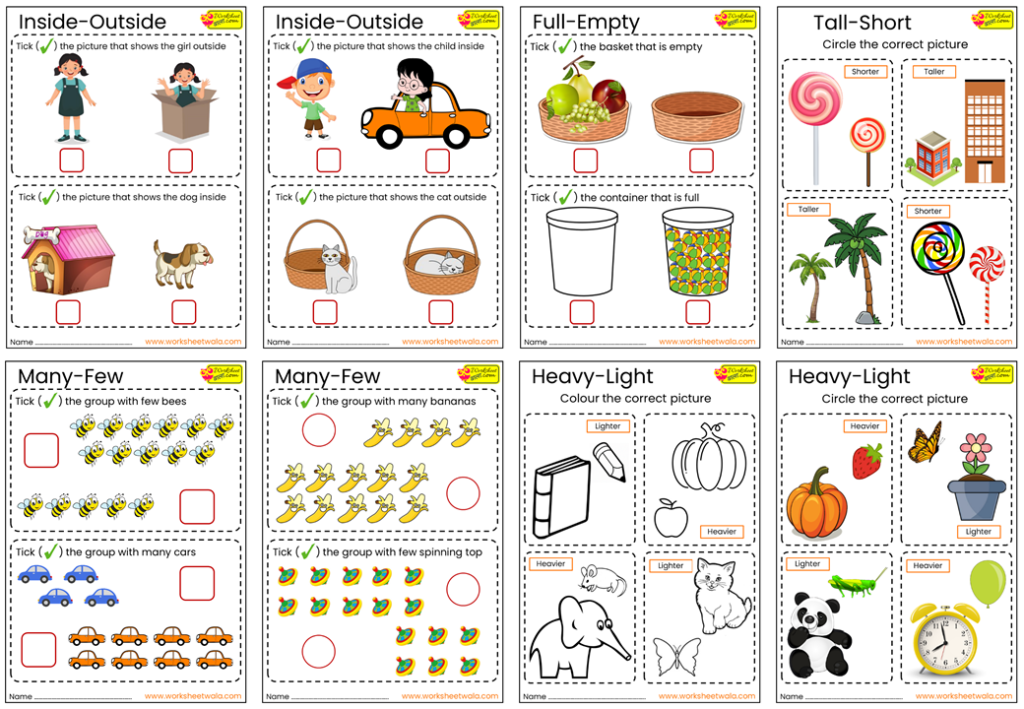 Comparison Worksheets