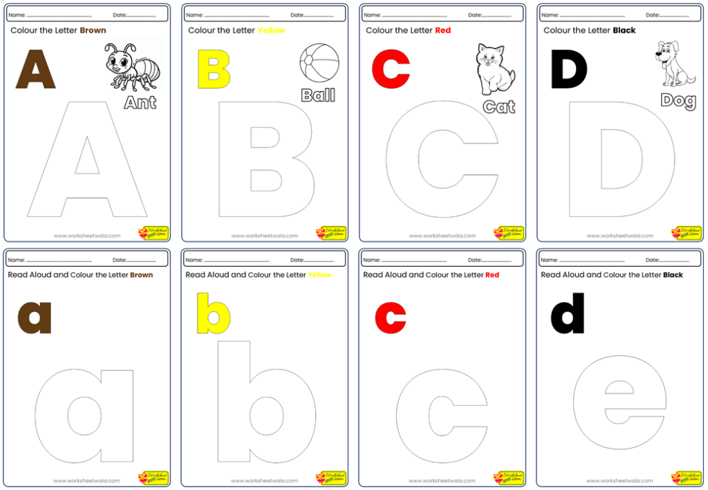 Alphabet Colouring Sheets